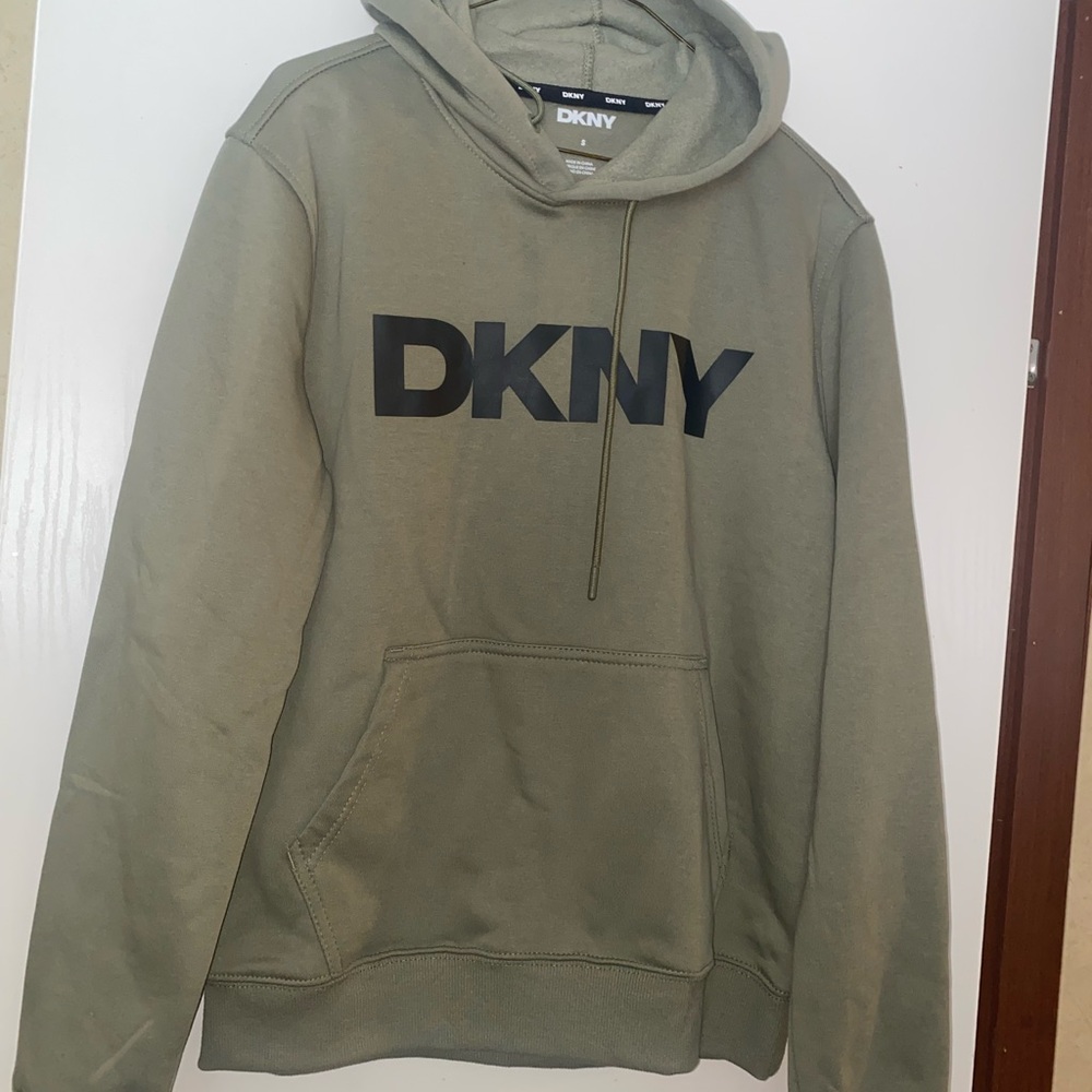 DKNY Men's Khaki Hoodie